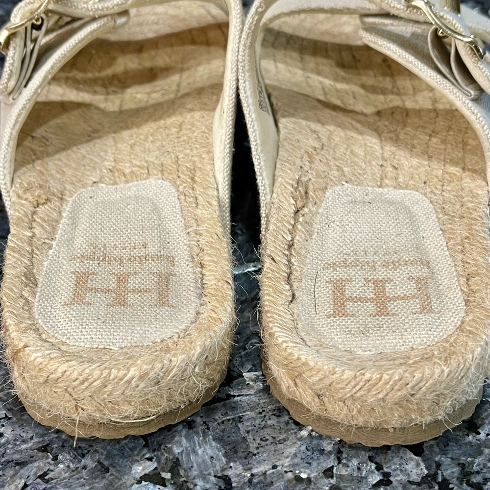 Haute Hippie Tan Nikki Sandals with Gold Buckles Size 7 - Picture 4 of 8